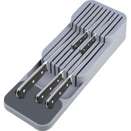 Letnerny-Organ Ur De Tiroir À Couteaux, Porte-Couteaux De Cuisine Lavable Pour Rangement De Couteaux (Gris)