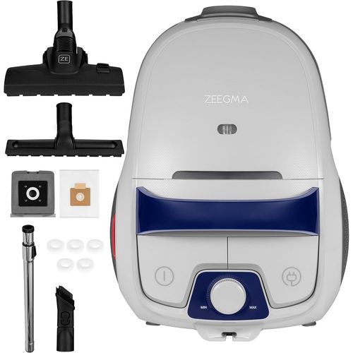 Zonder Verre Klassik Aspirateur Avec Sac 2 Filtres Hygiénique Antiallergique Aspiration Puissante Brosse Pour Parquet 800 W Long Câble Portée 12 M Fonctionnement Silencieux Cartouches Parfum