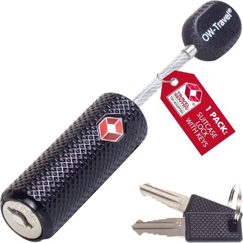 KALANKA-Cadenas Cable clé TSA pour Valise. Cadenas Clef TSA Antivol pour Bagages Casier Rangement Tente Camping. TSA Bagages Cadenas USA. Accessoires de Voyage: Verrou TSA a cle Valise TSA 007