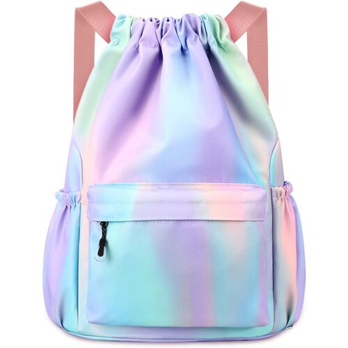Acdsgd-Sac À Dos Cordon Grand, Résistant À L'eau Sac À Cordes Gym Sport, Sac À Cordon Imperméable, Avec Poche Intérieure Et Poche De Sécurité, Pour Voyage Gym Plage Piscine