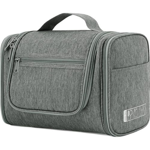 RFCBC-Grande Trousse de Toilette Femme Suspendu Trousse Maquillage Trousse Toilette Homme Voyage Sac de Toilette Organisateur de Sac pour Cosmétiques Toilettes (Gris-1)