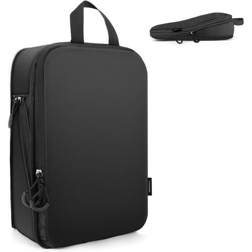 nzqaf-Rangement Valise, Ultraléger Organisateur Valise Compression, Extensible Voyage Packing Cubes Compression Sac Organiseurs de Bagage,Organisateur Valise Compressible (Noir, 1 Pièces)