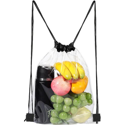 Jfkjg-Flintronic Sac À Cordon Transparent Étanche En Pvc - Sac À Dos Sport Pour Yoga, Gym, Voyages