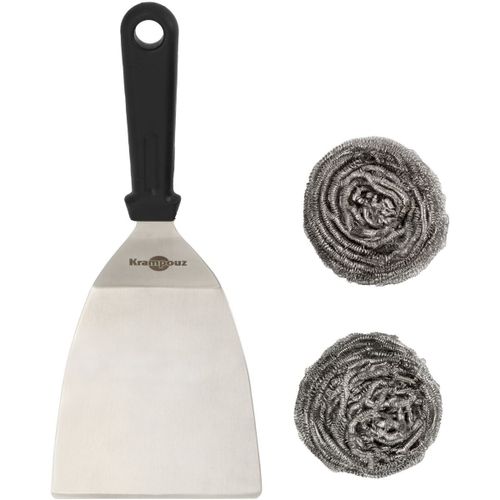 Ustensile plancha KRAMPOUZ spatule/2 boules inox AKN1