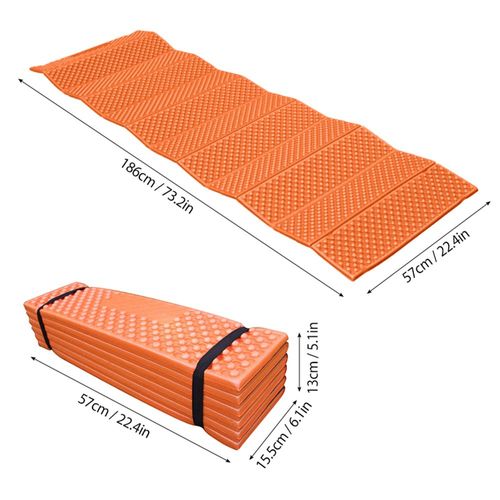 Coussin de couchage de Camping en mousse Portable, léger et pliable, résistant à l'humidité, pour randonnée en plein air, sac à dos, pique-nique