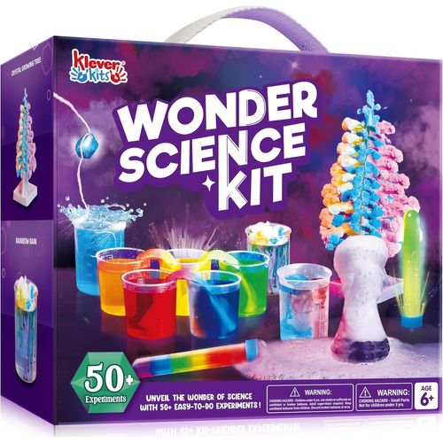50+ Expériences Scientifique pour Enfants,Jeux pour Enfants Chimie Enfant,Science et Jeu,Cadeau Garcon 10 Ans,Jouet Garcon 7 Ans Arbre de Cristal,Jouets éducatifs Scientifiques