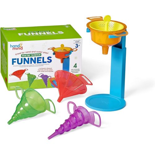 KAAQL-Learning Resources Entonnoirs Starter Science,Matériel De Laboratoire Scientifique,Jouets De Table De Jeux D¿Eau,Jouets De Jeu Sensoriel,Kits Scientifiques Éducatifs,Kit De Chimie Pour Enfants