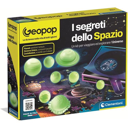 KAAQL-X Geopop-Secrets De L'Espace,Puzzle 150 Pièces,Jeu Scientifique Pour Enfants 10+ Ans Pour Découvrir Planètes,Constellations Et Système Solaire,Made In Italy,Langue Italienne,19426