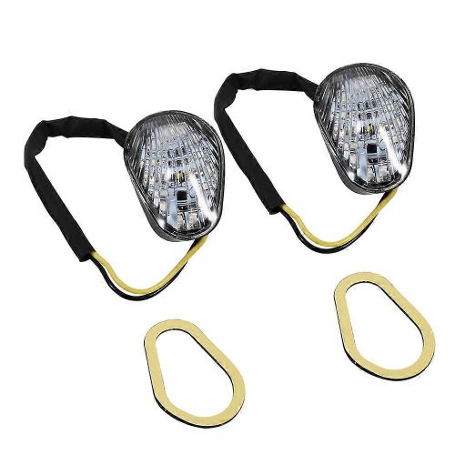 1 Paire De Clignotants À Led Ambrés Lampe D'indicateur Encastrée Pour Yamaha Yzf R1 R6 R6s Clair