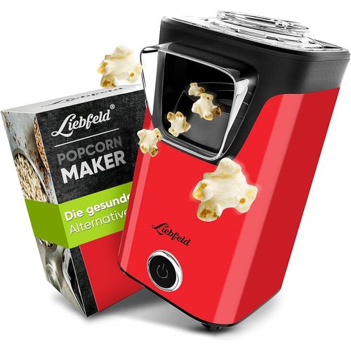 lbgwp60-Machine À Pop-Corn Pour La Maison I Machine À Pop-Corn [Guide Pop Corn Guide] I Machine À Pop-Corn Sans Graisse Ni Huile I Popcorn Popper (Rouge)