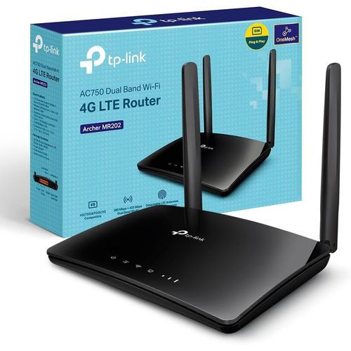 SUBZONAL-Archer MR202 Box 4G, Routeur 4G LTE 150Mbps WiFi AC 750Mbps, 2 x SMA pour antenne Externe, 4 Ports Ethernet, antennes Amovibles, Modem Carte SIM pour Tout opérateur