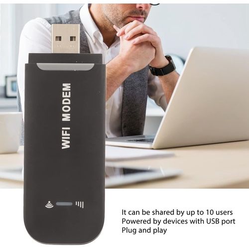 SUBZONAL-Dongle Wi-FI USB, Routeur 4G LTE Plug and Play, jusqu'à 10 Utilisateurs, Adaptateur WiFi USB Portable avec Emplacement pour Carte SIM, Point D'accès pour PC de Bureau, Ordinateur