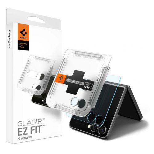 Spigen EZ Fit Glas.tR avec plateau d'installation 1 pack Samsung Galaxy Z Flip 7