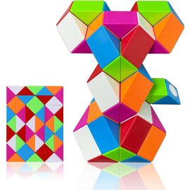 Serpent Magique Puzzle De Serpent 48 Blocs-Magic Snake Cube-Cube De Serpent Magique-Faveurs De Fête D'anniversaire Pour Enfants(Multicolor*1)