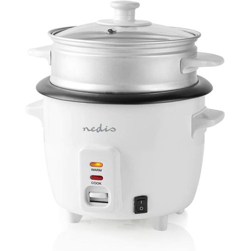 Nedis - Cuiseur à riz - 300 W - 0,6 l - Blanc, KARC06WT, 0,90 m