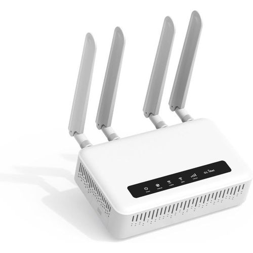 SUBZONAL-GL-X2000 (Spitz Plus) Routeur cellulaire 4G LTE pour la Maison, Les Entreprises, RVS, Les Voyages en Voiture, Cat 12, routeur WiFi 6, antennes détachables, Double SIM, OpenVPN (UE Uniquement