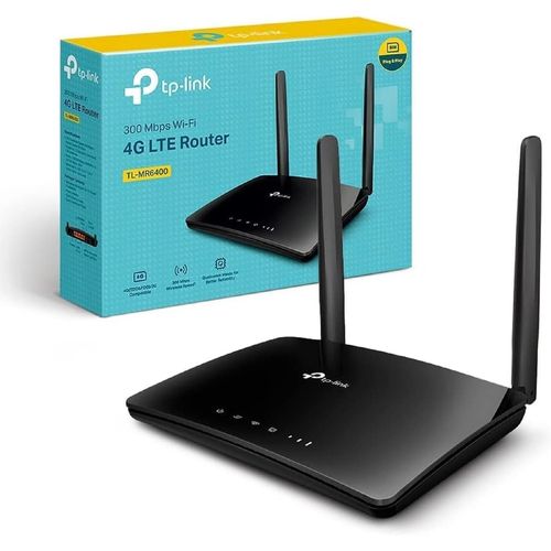 SUBZONAL-Box 4G, Routeur 4G LTE 150Mbps WiFi N 300Mbps, 2 x SMA pour Antenne Externe, 4 Ports Ethernet, Antennes Amovibles, Modem Carte SIM pour Tout opérateur (TL-MR6400), Version 5
