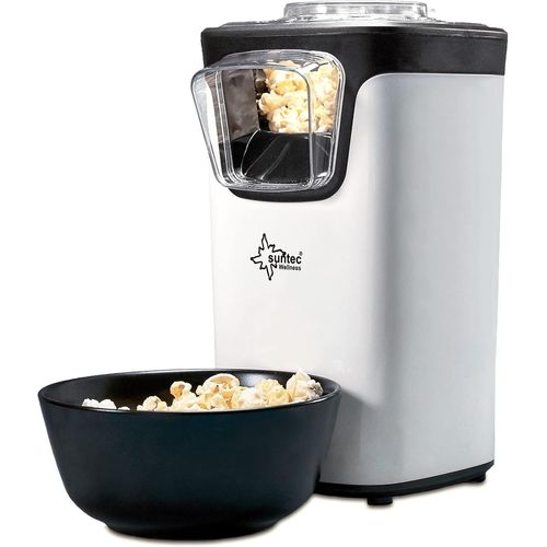 lbgwp60-Suntec Machine À Popcorn À Air Chaud Pop-8618 Fat Free [Du Délicieux Popcorn Sans Ajout De Matière Grasse, Fonctionnement À LAir Chaud Rotatif Sans Brûler, . 60 G De Maïs, . 1100 W ]