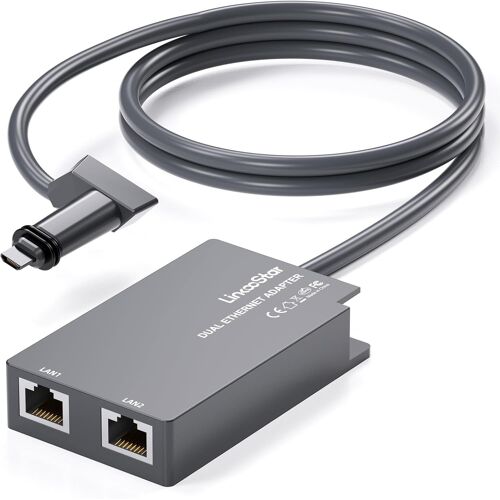 VornixorSarlshop-pour Starlink Adaptateur Ethernet Gen 2 à Deux Ports pour Starink V2 Ethernet avec Plusieurs Ports pour réseau Externe Filaire - Connexion Rapide et Stable jusqu'à 1 Gbit/s