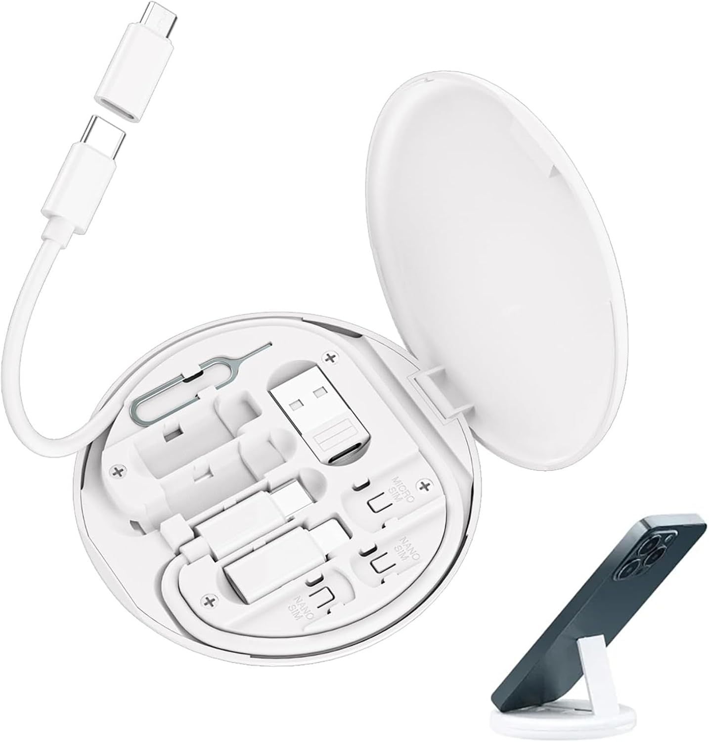 Boîte De Rangement Téléphones Portable 20 Compartiments - Organisateur Bureau Classe En Coton Perlé