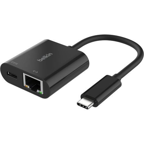 SUBZONAL-Connect Adaptateur USB-C vers Ethernet + Recharge (100 W, Gigabit Ethernet, 10/100/1000 Mbits pour Une Connexion Internet Rapide, Compatible avec iPhone 16, Samsung Galaxy S24, etc.)