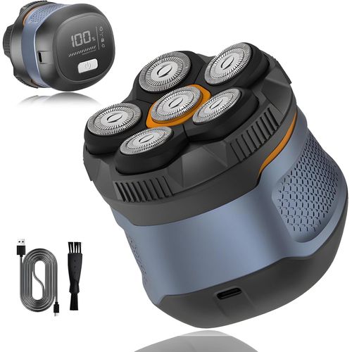 6d Rasoir Tête Chauve Homme, Rasoir Electriques Hommes, Tondeuse À Barbe, Tête Magnétique, Ipx6 Étanche, Ave Écran Led, Sec & Humide, Pour Tondre Les Cheveux, La Barbe[Z2492]