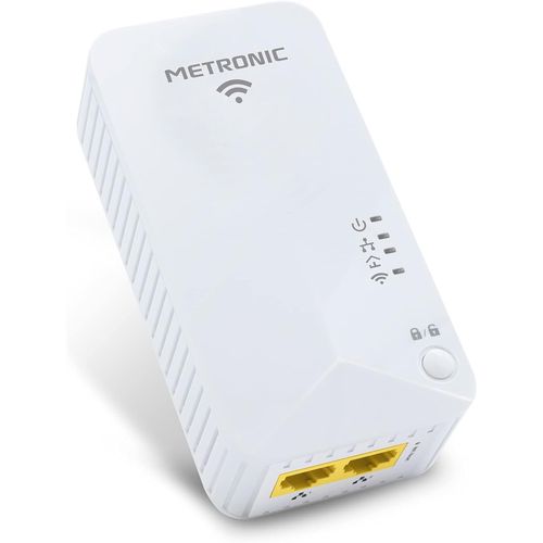 SUBZONAL-495468 Prise CPL Wi-FI 600 MB/s avec 2 Ports Fast Ethernet 100 MB/s - Blanc