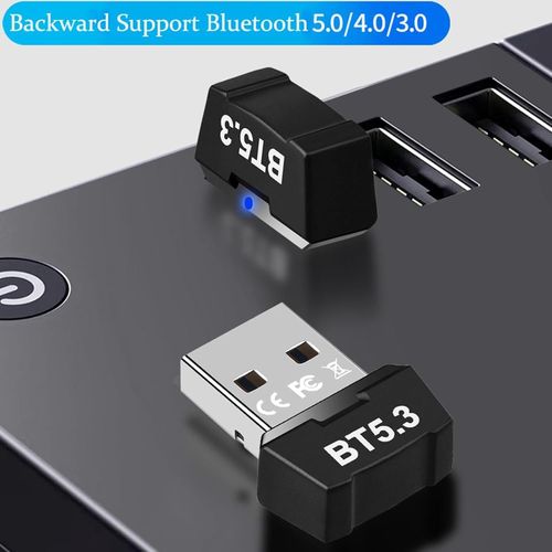 Adaptateur Bluetooth pour PC, clé USB Bluetooth 5.3, Plug and Play, adaptateur USB, EDR sans fil pour ordinateur de bureau, ordinateur portable, PC