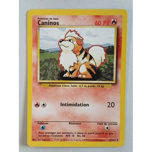 Carte Pokémon Francais Caninos