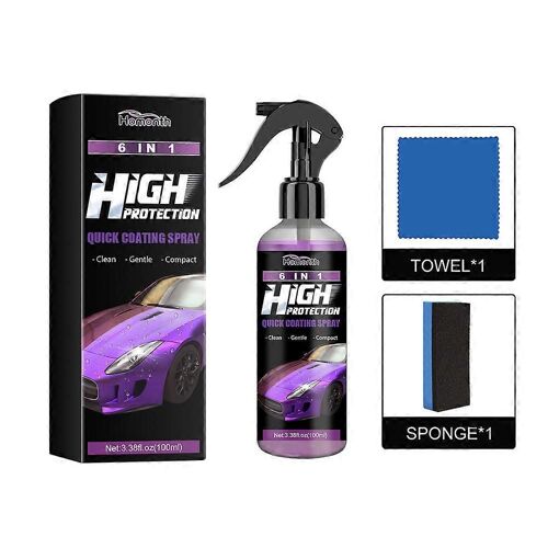 6 En 1 Voiture Revêtement Céramique Spray 100ml Auto Nano Revêtement Céramique Voiture Nano Spray Voiture Réparation Des Rayures Composé De Corps Réparation Des Rayures