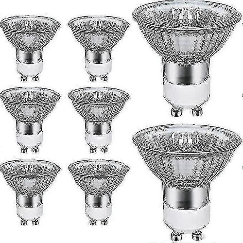 Ampoules Halogènes Gu10, Lot De 8 Spots Halogènes Gu10 50 W, 220-240 V Ca, 700 Lumens, 2700 K Blanc Chaud