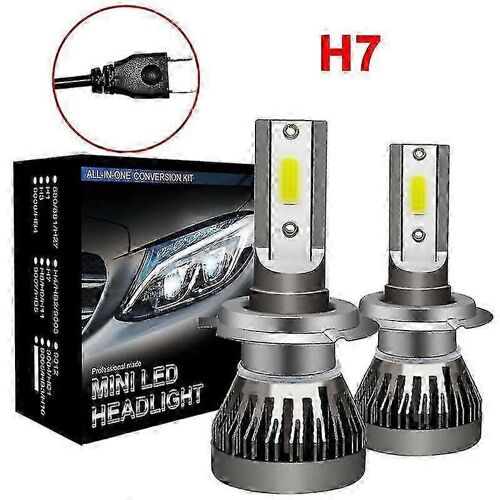 Lot De 2 Ampoules Led H7 Pour Phares De Voiture, 120 W, 26 000 Lm, Blanches, Haute Puissance, De Shantou Century