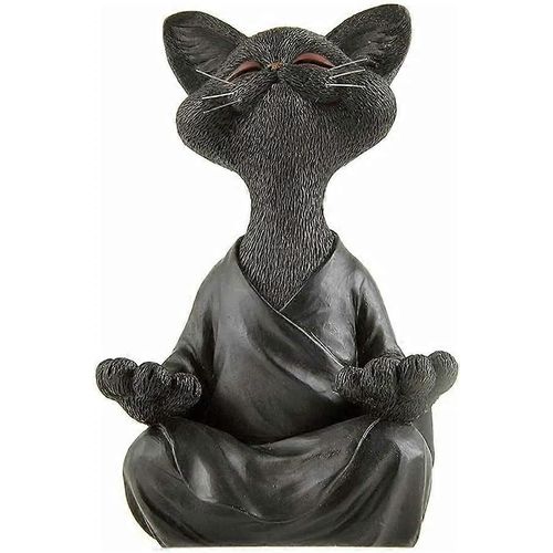 Méditation Statue Chat Et Chien Statue Figure Décorative Jardin Figure Décorative Chien Yoga Grenouille Figure Décorative Lapin Figure Résine Pendule Décoratif