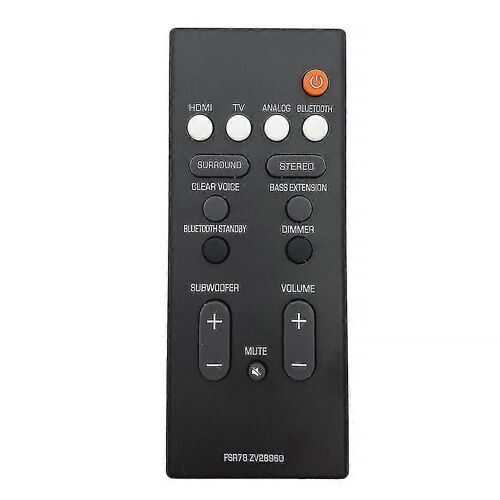 Fsr78 Zv28960 Télécommande Remplacer Pour Yamaha Système Surround Avant Yas-106 Yas-207 Audio Sound Haut-parleur Utilisation directe