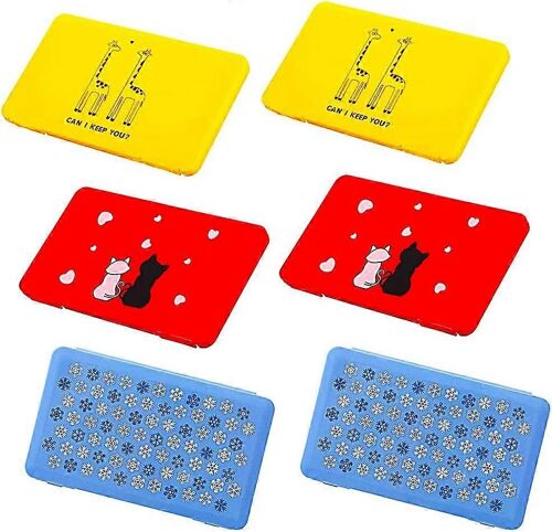 6 pièces en plastique Boîte de rangement pour le visage Étui de rangement réutilisable,Récipient pour les lèvres du visage