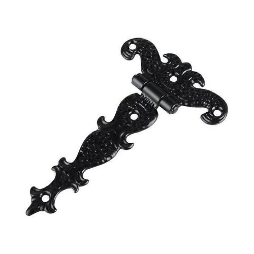Charnières anciennes,Charnières décoratives en bronze pour portes d'armoires,boîte à bijouxBlack2pcs
