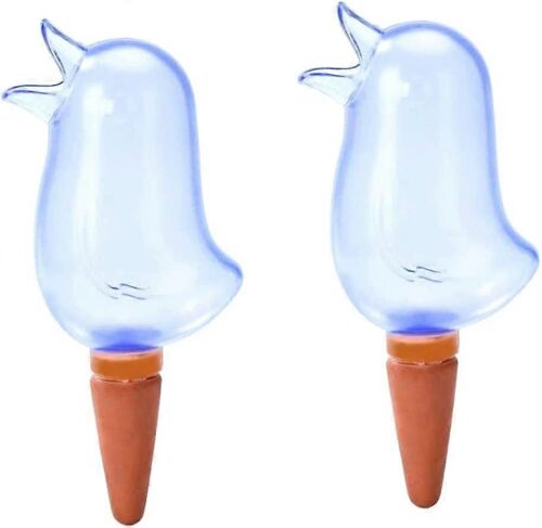 Plante Aquarelle Auto-Arrosage Globes Forme Oiseau Soufflé À La Main Transparent Mini Durable Verre Clair