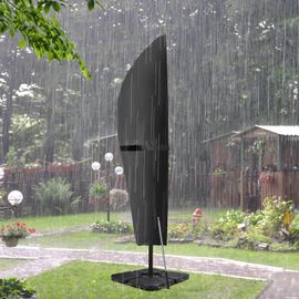 Housse De Parasol,280 X 30 X 81/46 Cm Étanche À L'eau Avec Fermeture Éclair Pour Parasol De 2 À 4 M À Usage Intensif
