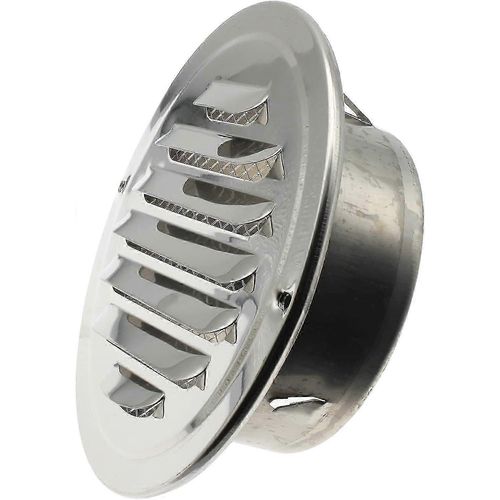 Grille d'aération ronde en acier inoxydable pour soffite, grille de ventilation de 4 pouces avec moustiquaire pour cuisine, salle de bain, bureau, etc. (4 pouces)
