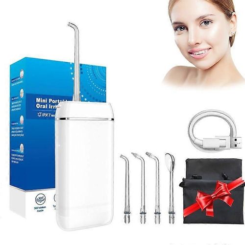 Hydropulseur Scsyv [Mini Hydropulseur Portable Sans Fil], Nettoyeur De Dents, Reservoir Telescopique, 3 Modes Et Etancheite Ipx7, Pour La Maison Et Les Voyages