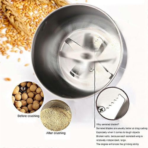 moulin à café électrique Portabl ménage poivre légumineuses broyeur de grains inox cuisine Gra