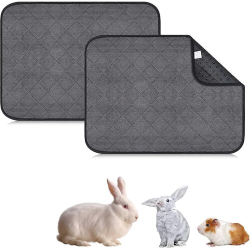 Lot De 2 Tapis De Cage Pour Cochon D'inde, Lavables, Imperméables Et Absorbants, Pour Petits Animaux, Lapins Nains, Chinchillas
