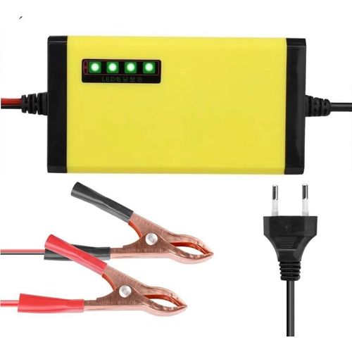 Chargeur De Batterie Automatique Intelligent 12 V 2 A Avec Indicateur Lcd Pour Voiture, Moto, Camionnette