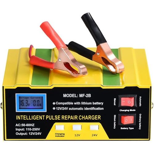 Chargeur De Batterie 12v/24v Pour Voiture, Camion Et Moto - Mainteneur D'égouttement Pour Batterie Au Plomb Acide