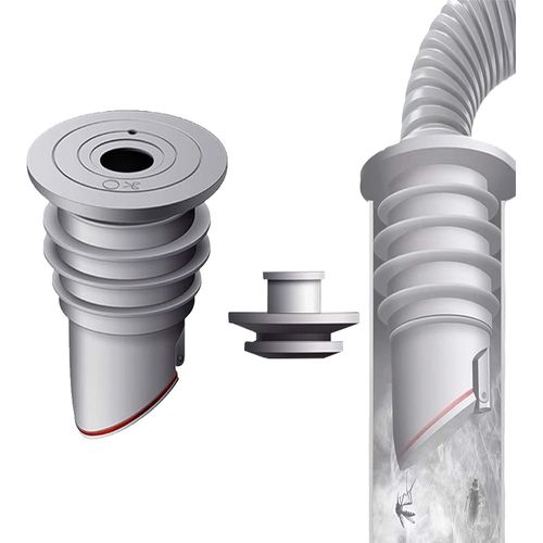 SUBZONAL-Joint de Tuyau de Machine à Lave , 35-40mm Gris Joint de Tuyau de Vidange de Machine à Laver avec Bouchon d'Étanchéité en Silicone, Tuyau pour Machine à Laver pour Cuisine Domestique