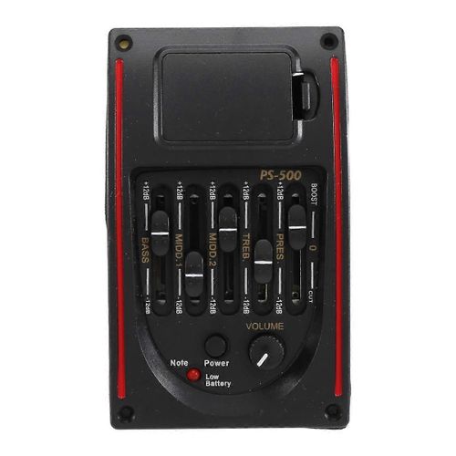 Commandes De Tonalité 5 Bandes Égaliseur Égaliseur Accordeur Ps-500 Guitare Acoustique 5 Bandes Eq Préampli Égaliseur Micro Aco