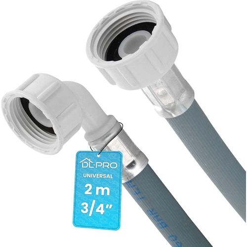 Tuyau D'Arrosage Universel De 2 M - 3/4"" - Droit/Coudé - 60 Bar - Pour Machine À Laver, Sèche-Linge, Lave-Vaisselle[LAV0188]