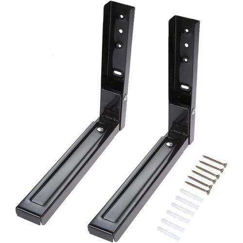 Supports Muraux Universels Pour Micro-Ondes, Bras Pliable, Réglable, Extensible, À Suspendre Au Mur, Support Pour Four À Micro-Ondes, Support D'Étagère, Charge De 45 Kg (Noir)[LAV2292]