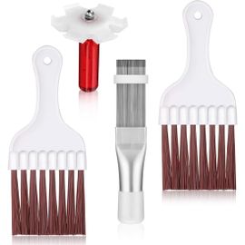 Kit De Nettoyage Pour Sèche-Linge, 4 Pièces, Brosse De Nettoyage, Ailettes, Séchoir Et Filtre, Peigne Radiateur, Outil De Réparation De Radiateur En Acier Inoxydable[LAV1293]