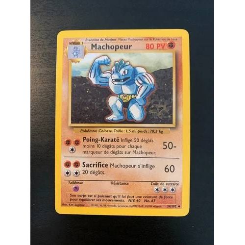 Carte Pokémon Machopeur 34/102 Wizards Set De Base Français